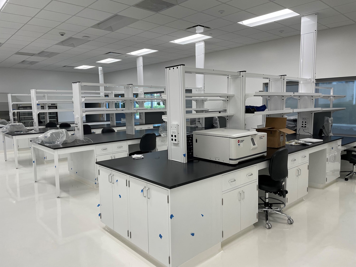 Under-Counter Hanging Laboratory Base Cabinets from Teclab